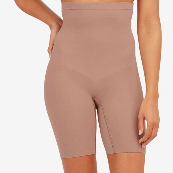 Spanx Tummy Control Hight‎ Waisted Power Short 1X Dark Nude Shapewear - Picture 1 of 11